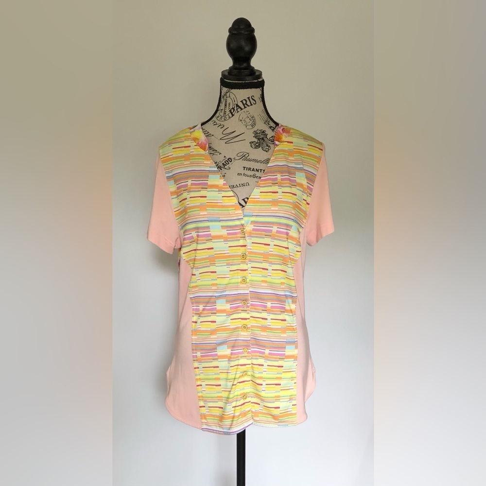 Eva & Claudi medium short sleeve tee large multi coloured